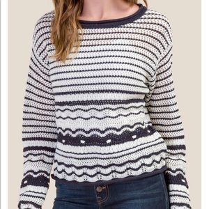 Daisy Multi-Stripe Pullover Sweater